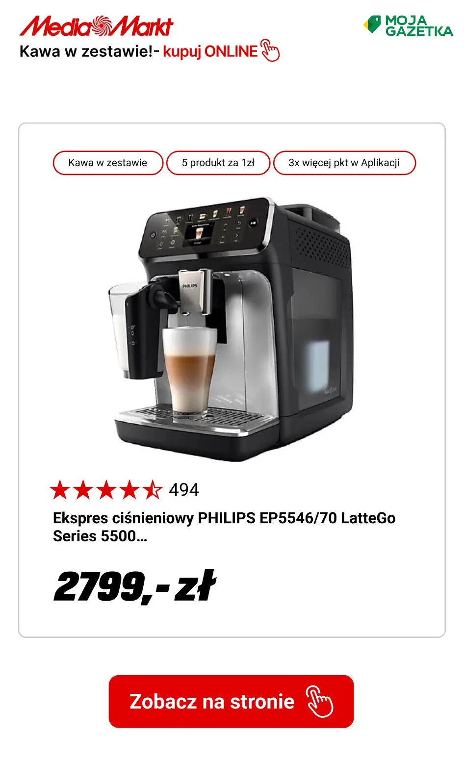 gazetka promocyjna Media Markt Ekspresy automatyczne z 4 kg kawy w zestawie - Strona 4