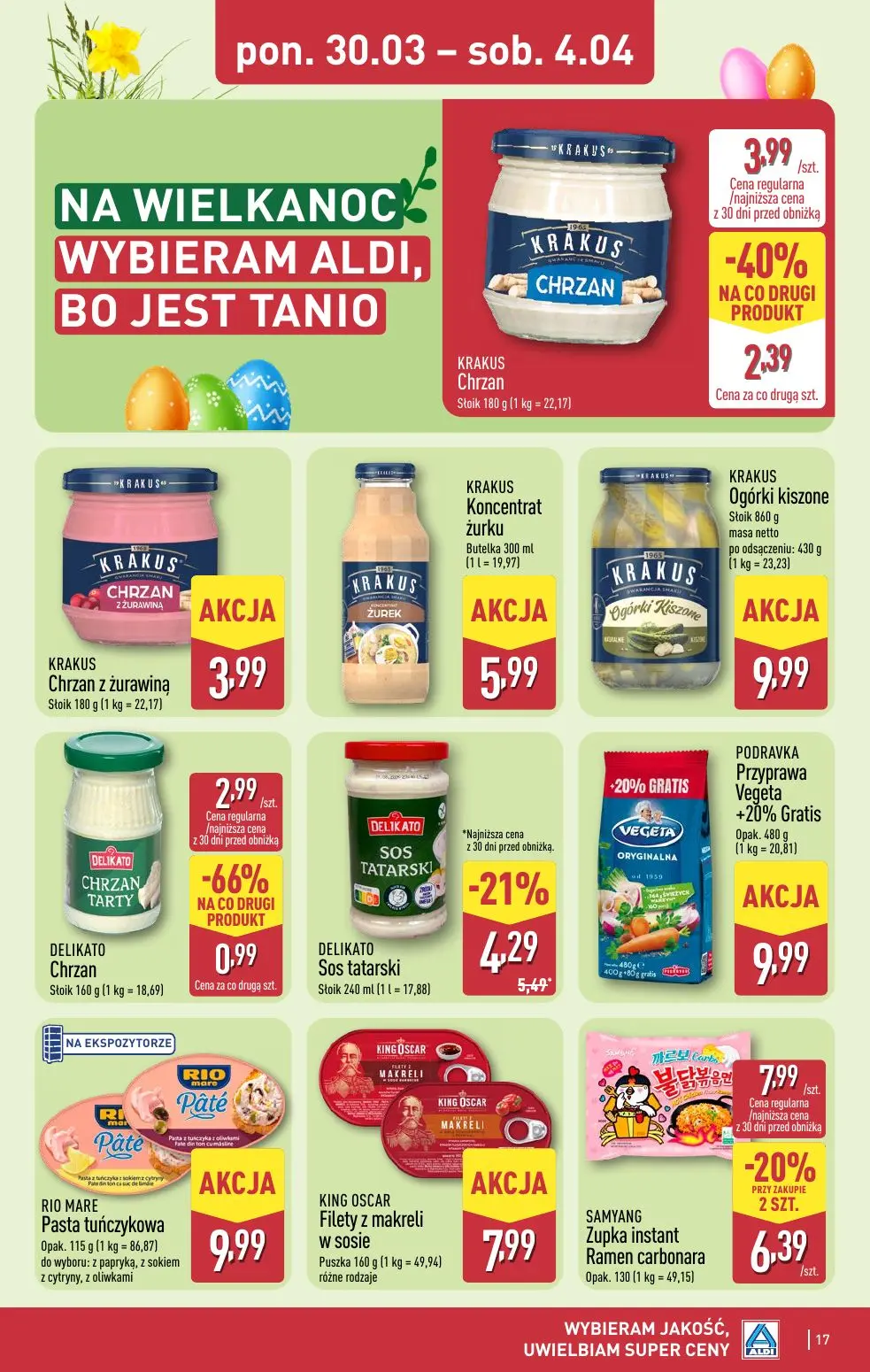gazetka promocyjna ALDI Na WIELKANOC wybieram ALDI 🐣 - Strona 17