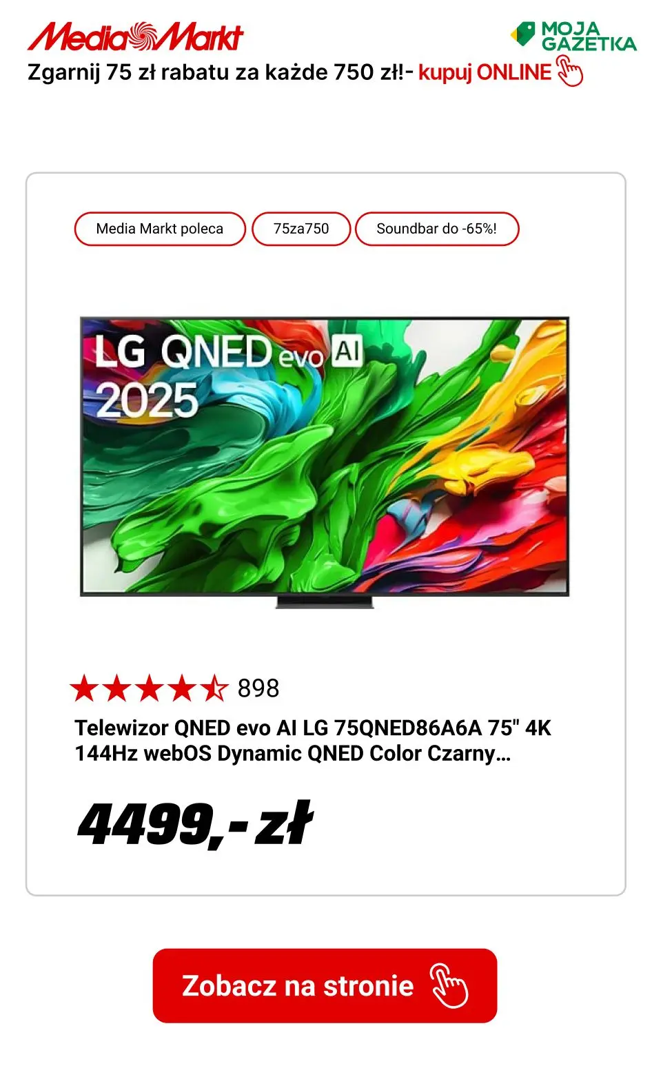 gazetka promocyjna Media Markt Zgarnij 75 zł rabatu za każde 750 zł! - Strona 5