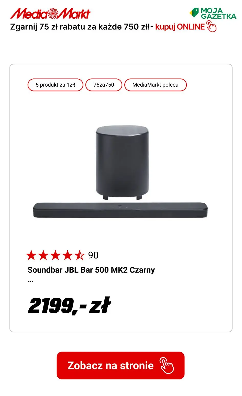 gazetka promocyjna Media Markt Zgarnij 75 zł rabatu za każde 750 zł! - Strona 8
