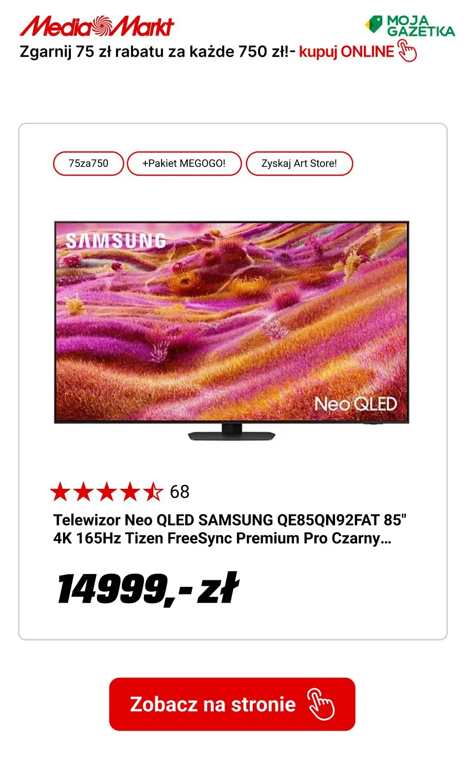 gazetka promocyjna Media Markt Zgarnij 75 zł rabatu za każde 750 zł! - Strona 13