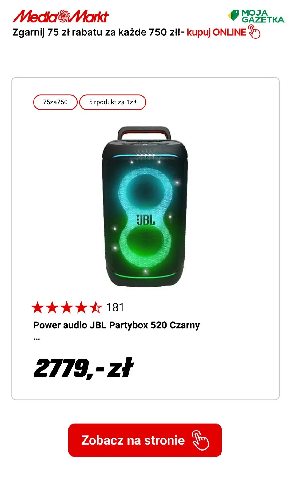 gazetka promocyjna Media Markt Zgarnij 75 zł rabatu za każde 750 zł! - Strona 14