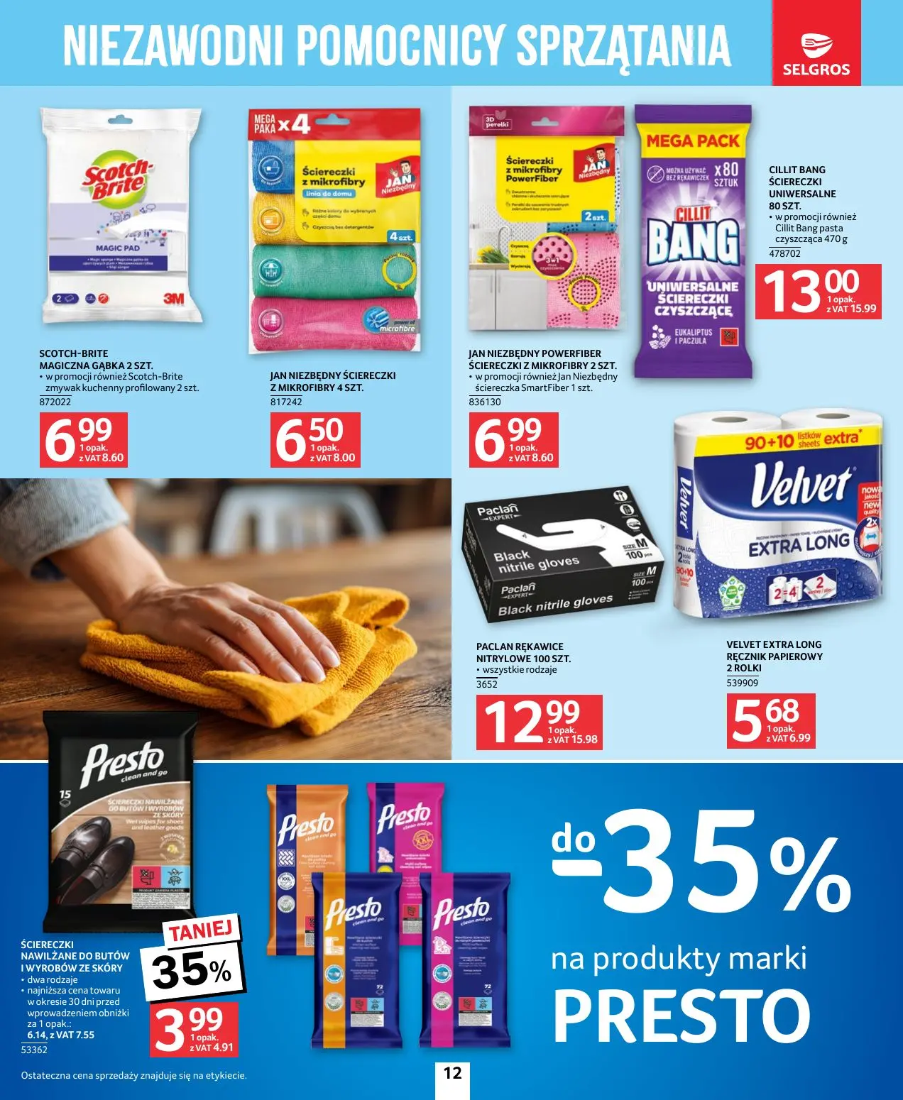 gazetka promocyjna SELGROS Katalog Sprzątanie - Strona 12