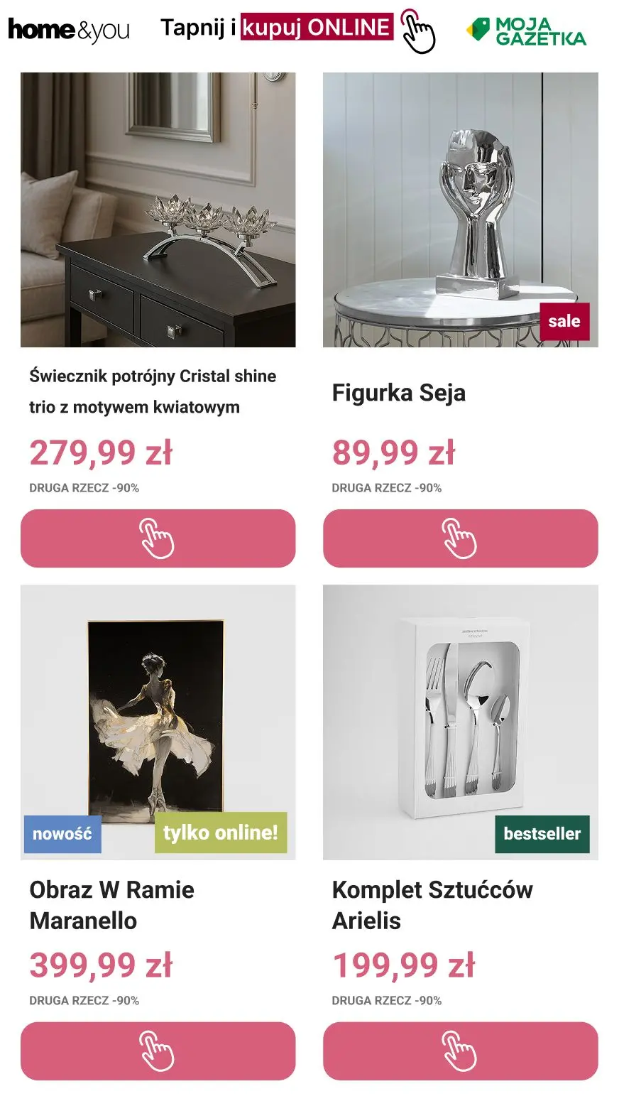 gazetka promocyjna home&you Druga rzecz -90% ! - Strona 4