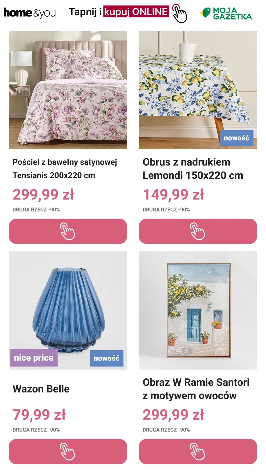 gazetka promocyjna home&you Druga rzecz -90% ! - Strona 12