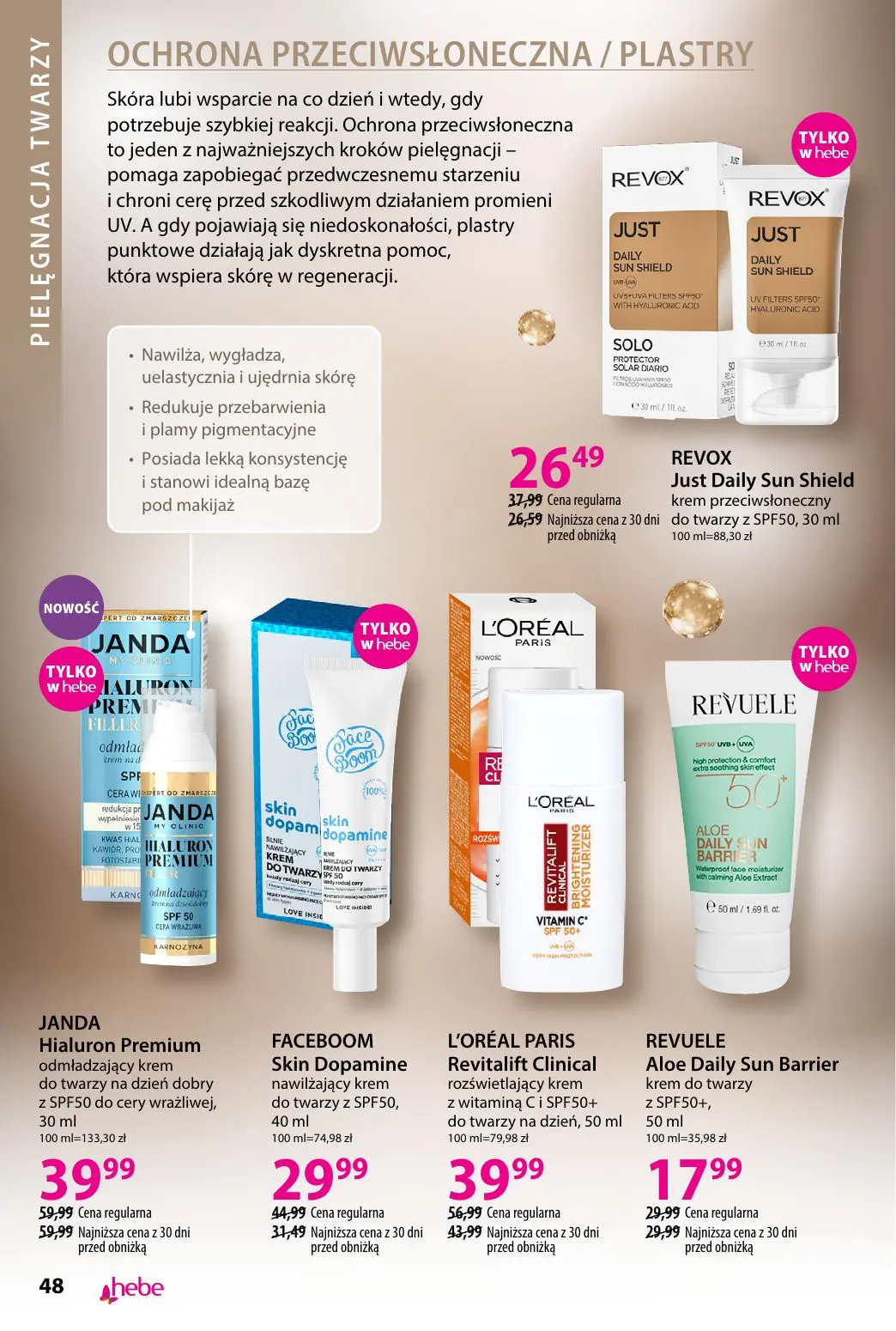 gazetka promocyjna hebe Piękna skóra w każdym wieku - Strona 48