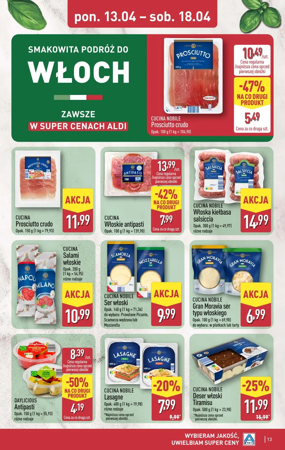 gazetka promocyjna ALDI Wybieram ALDI, bo jest tanio - Strona 13