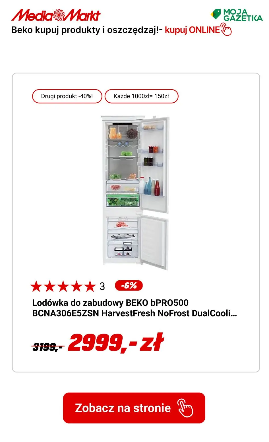 gazetka promocyjna Media Markt Kup dwa produkty Beko i oszczędź 40% ceny tańszego produktu! - Strona 3