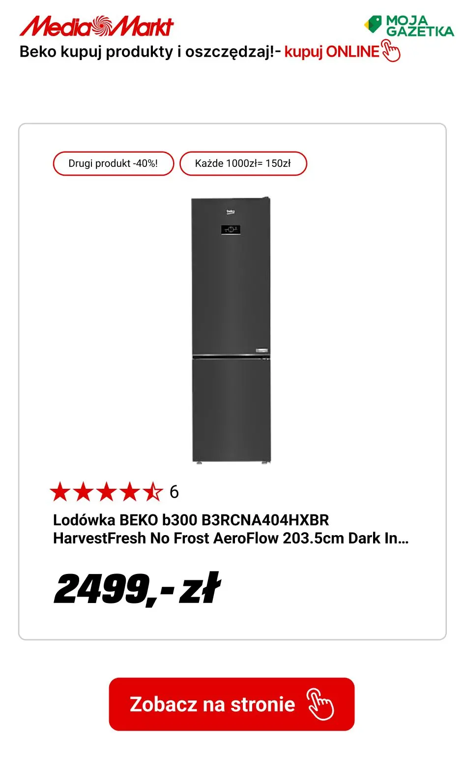 gazetka promocyjna Media Markt Kup dwa produkty Beko i oszczędź 40% ceny tańszego produktu! - Strona 4