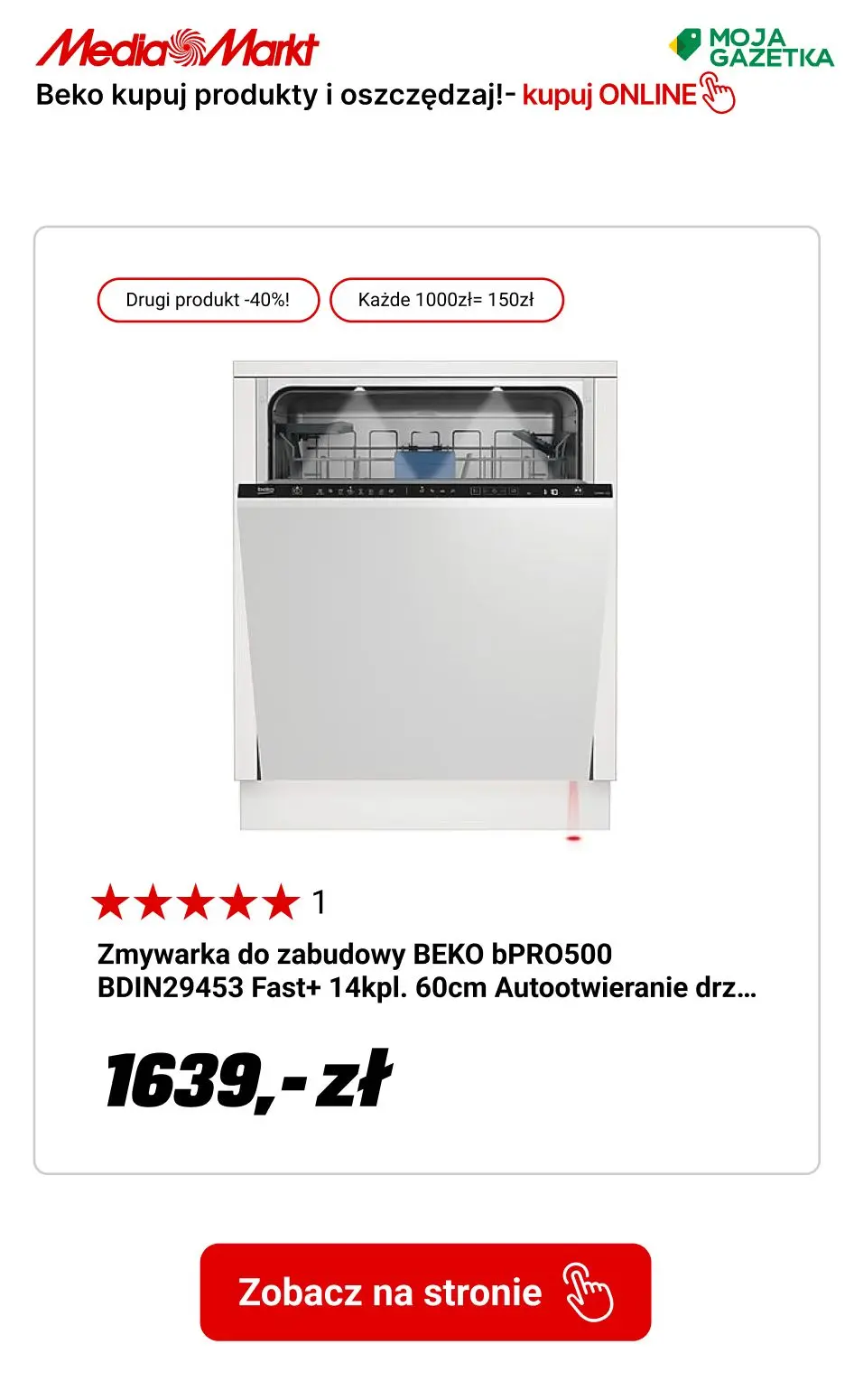gazetka promocyjna Media Markt Kup dwa produkty Beko i oszczędź 40% ceny tańszego produktu! - Strona 8