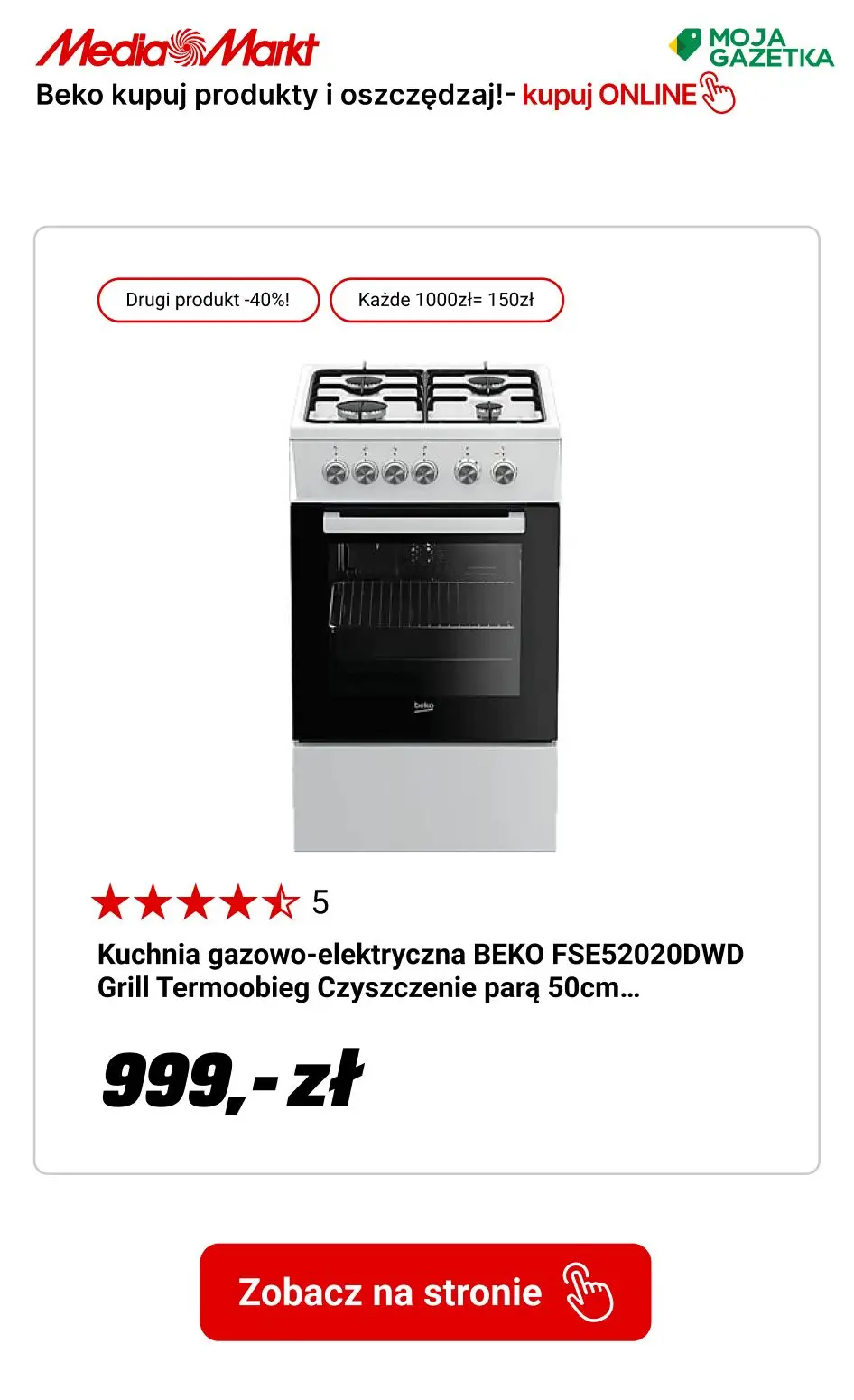 gazetka promocyjna Media Markt Kup dwa produkty Beko i oszczędź 40% ceny tańszego produktu! - Strona 10