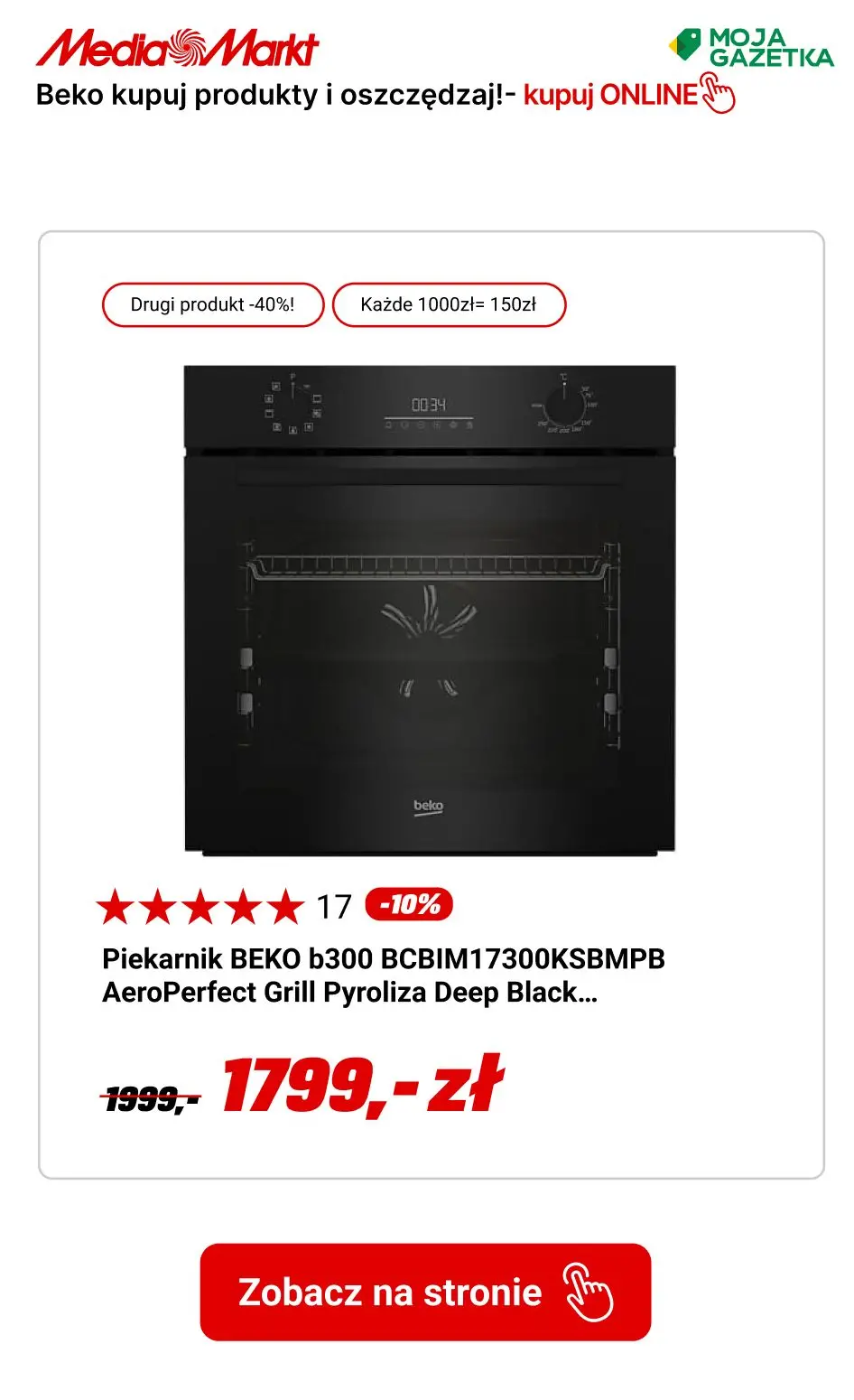 gazetka promocyjna Media Markt Kup dwa produkty Beko i oszczędź 40% ceny tańszego produktu! - Strona 11