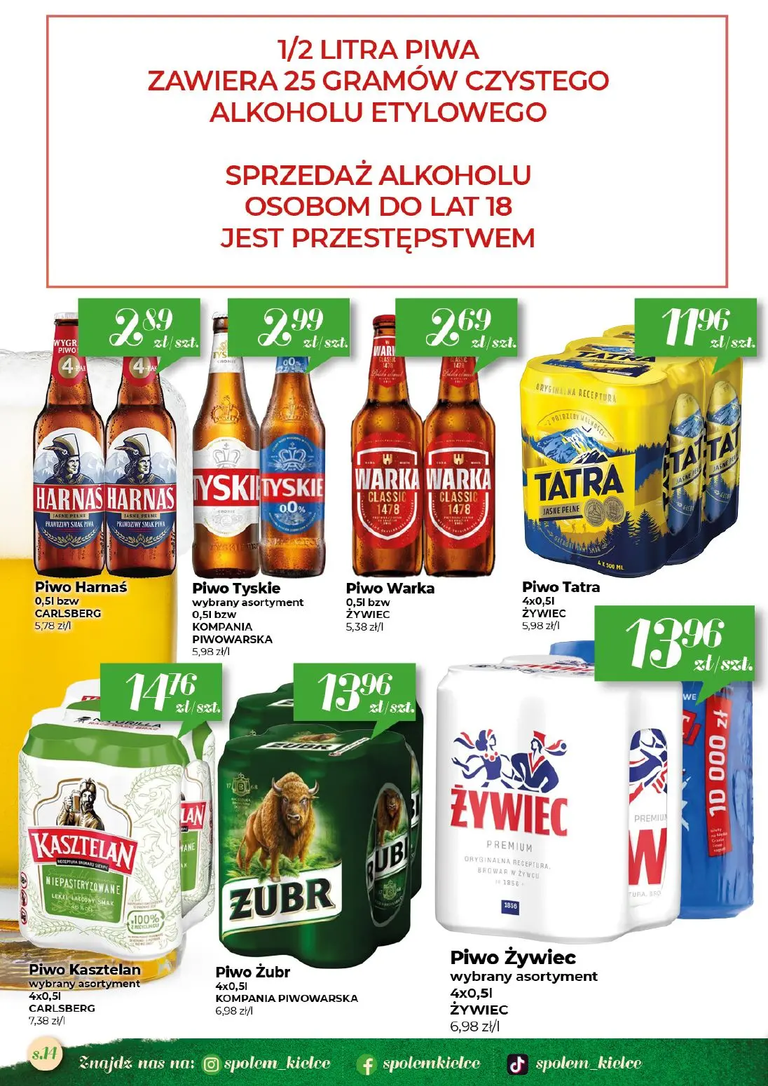 gazetka promocyjna Społem Kielce  - Strona 14