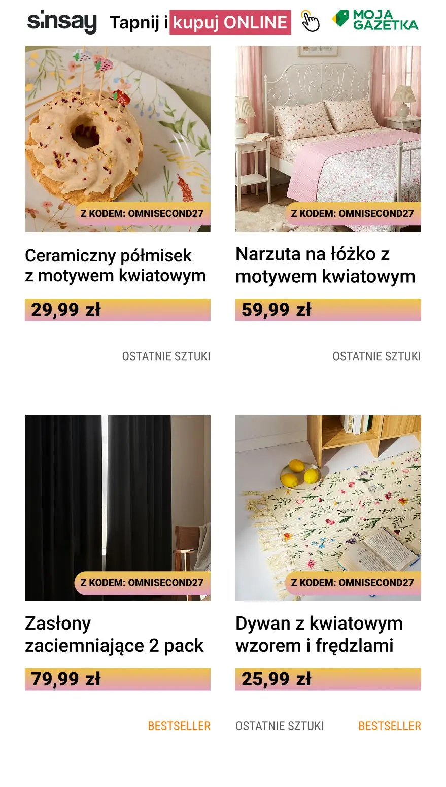 gazetka promocyjna Sinsay 💛 [-27%] na KAŻDY drugi, tańszy produkt  - Strona 2