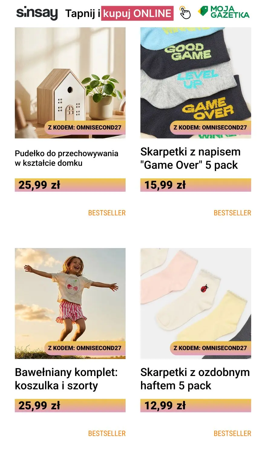 gazetka promocyjna Sinsay 💛 [-27%] na KAŻDY drugi, tańszy produkt  - Strona 4