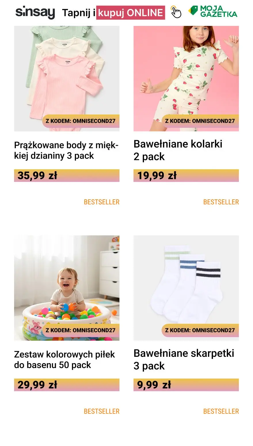 gazetka promocyjna Sinsay 💛 [-27%] na KAŻDY drugi, tańszy produkt  - Strona 5