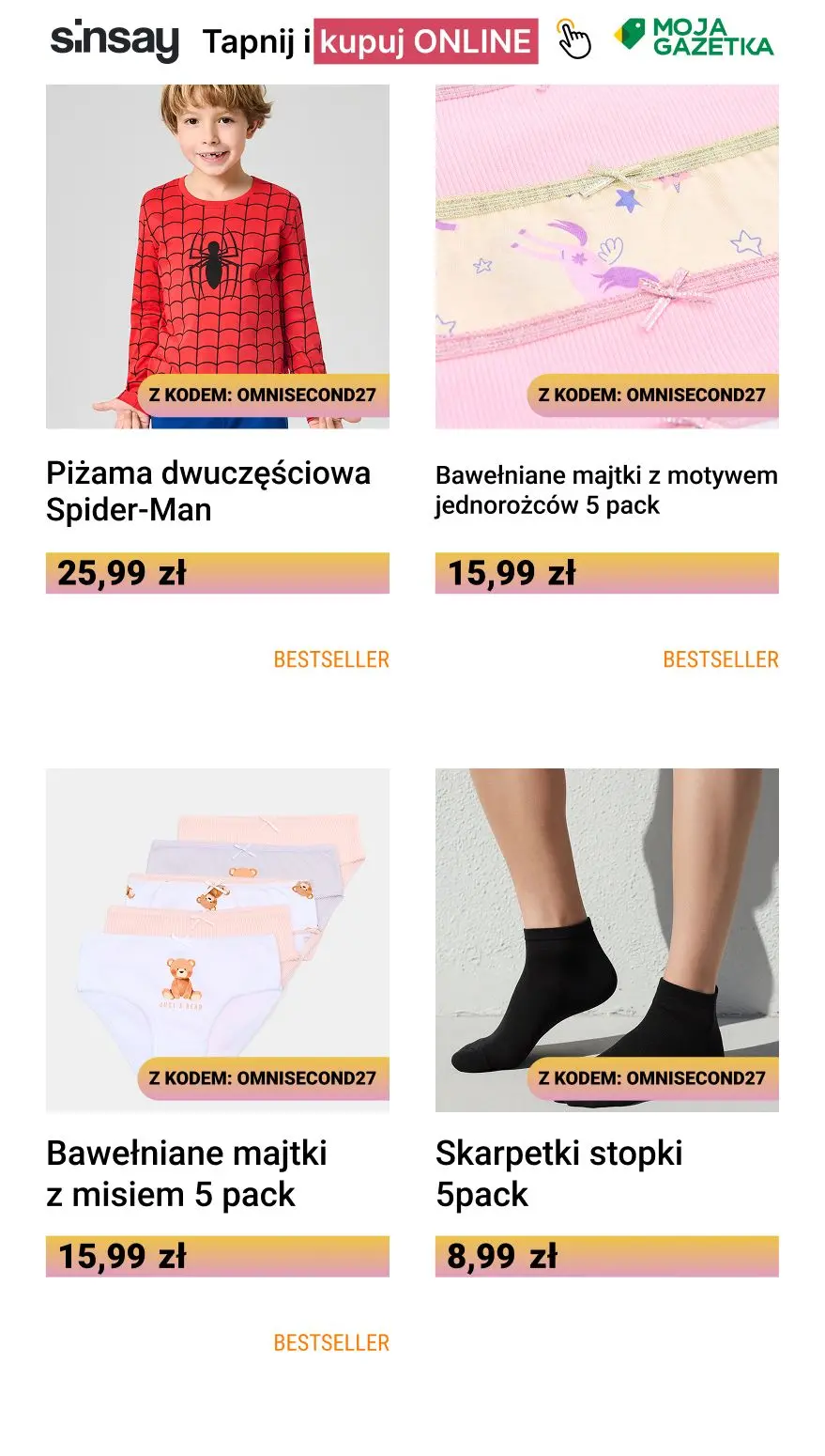 gazetka promocyjna Sinsay 💛 [-27%] na KAŻDY drugi, tańszy produkt  - Strona 6