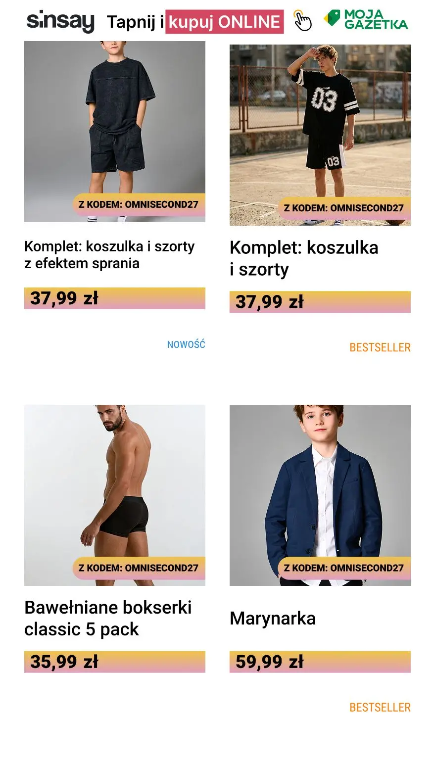 gazetka promocyjna Sinsay 💛 [-27%] na KAŻDY drugi, tańszy produkt  - Strona 7