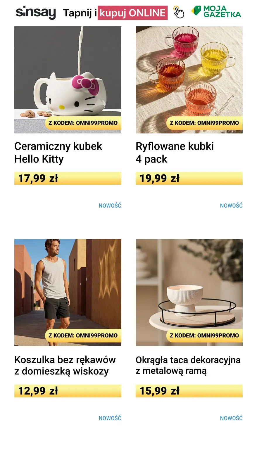gazetka promocyjna Sinsay 🍀 -99% na każdy czwarty, najtańszy, nieprzeceniony produkt  - Strona 2