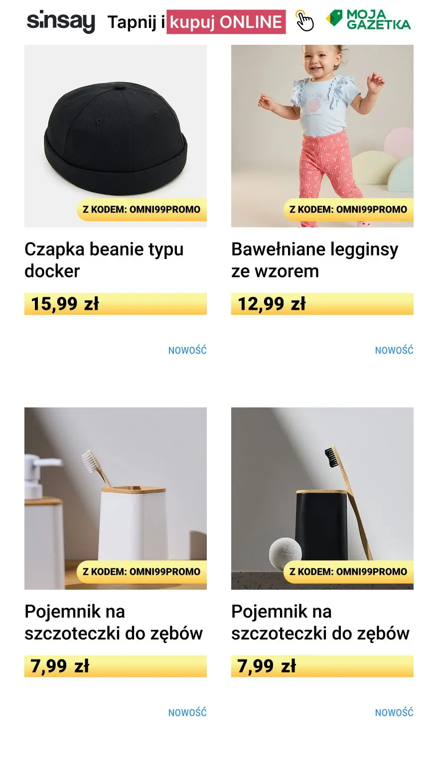 gazetka promocyjna Sinsay 🍀 -99% na każdy czwarty, najtańszy, nieprzeceniony produkt  - Strona 3
