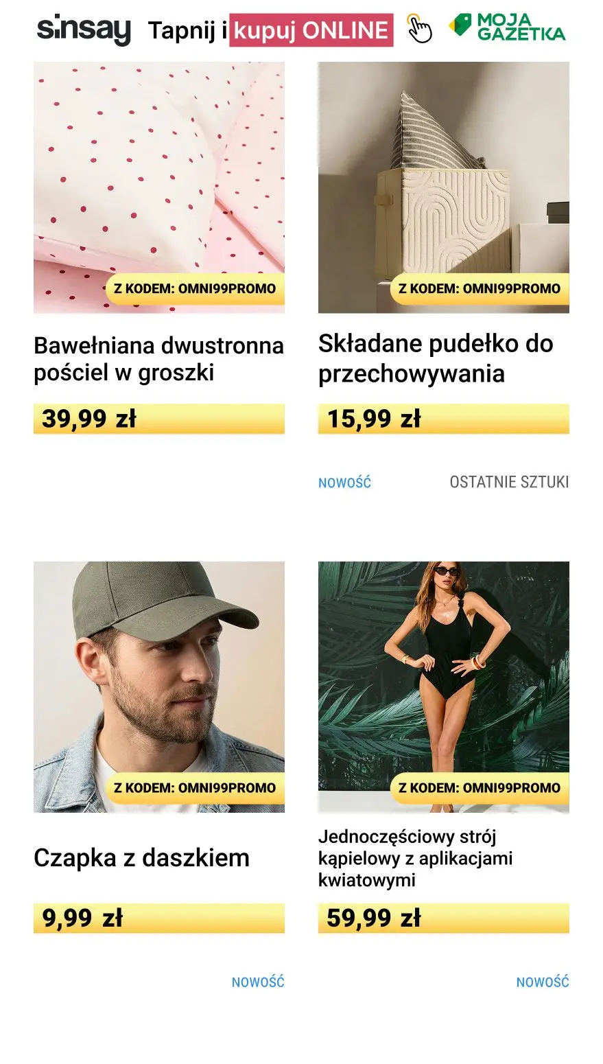 gazetka promocyjna Sinsay 🍀 -99% na każdy czwarty, najtańszy, nieprzeceniony produkt  - Strona 4