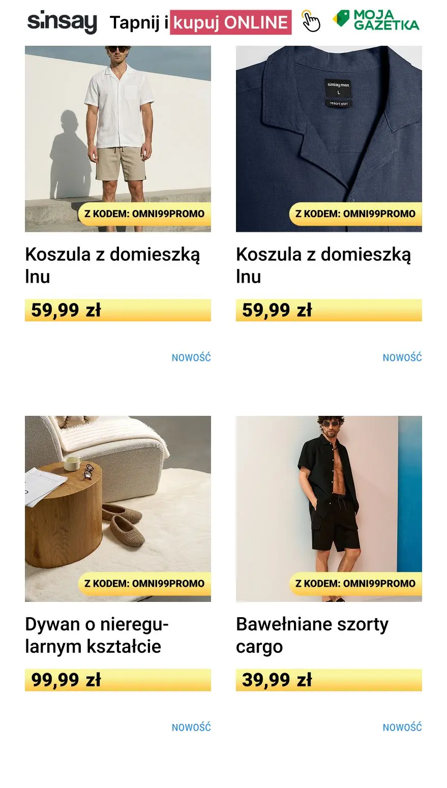 gazetka promocyjna Sinsay 🍀 -99% na każdy czwarty, najtańszy, nieprzeceniony produkt  - Strona 7