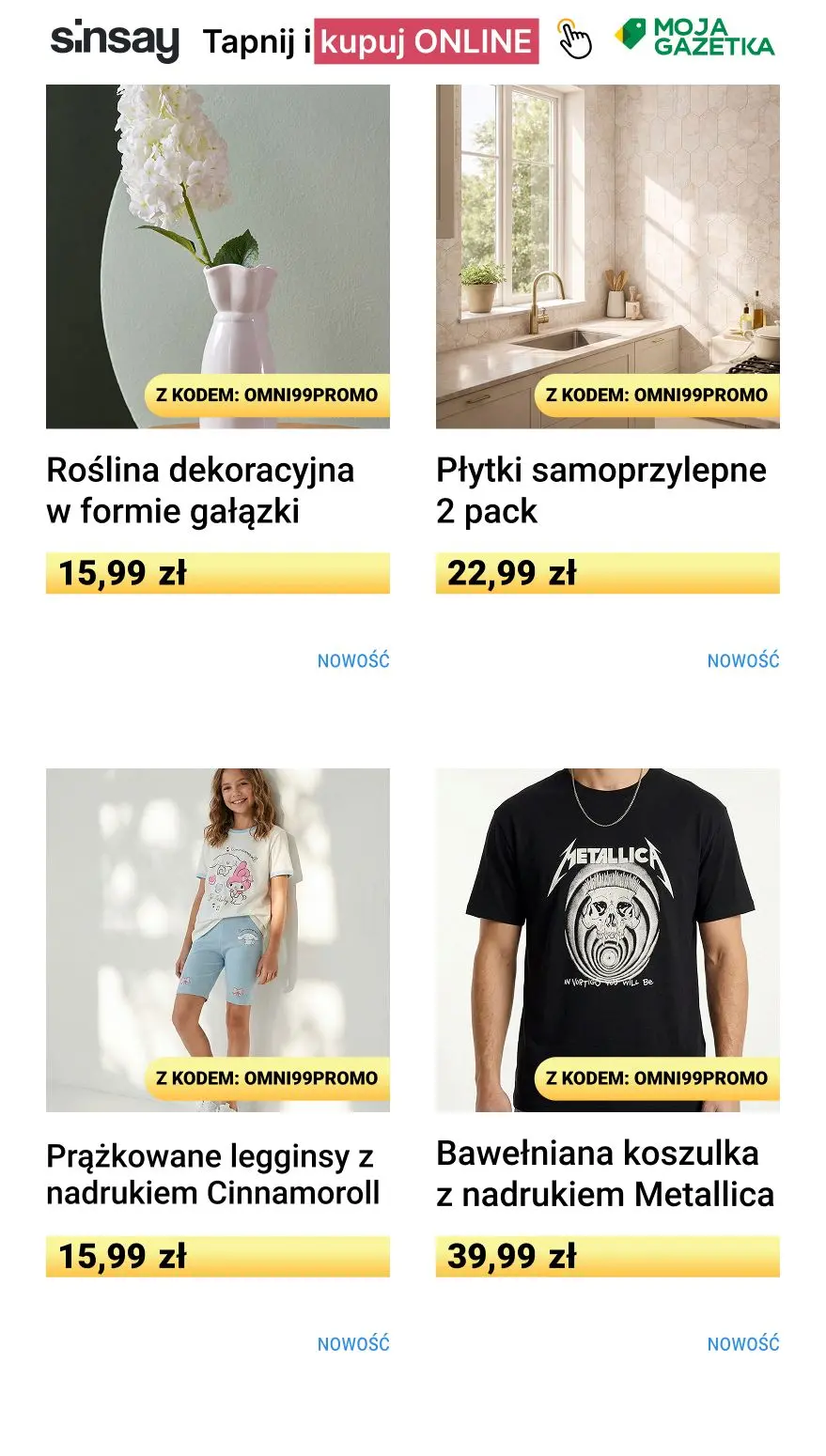 gazetka promocyjna Sinsay 🍀 -99% na każdy czwarty, najtańszy, nieprzeceniony produkt  - Strona 10