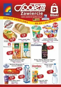 Gazetka promocyjna Społem Zawiercie, ważna od 2026-04-08 do 2026-04-24.