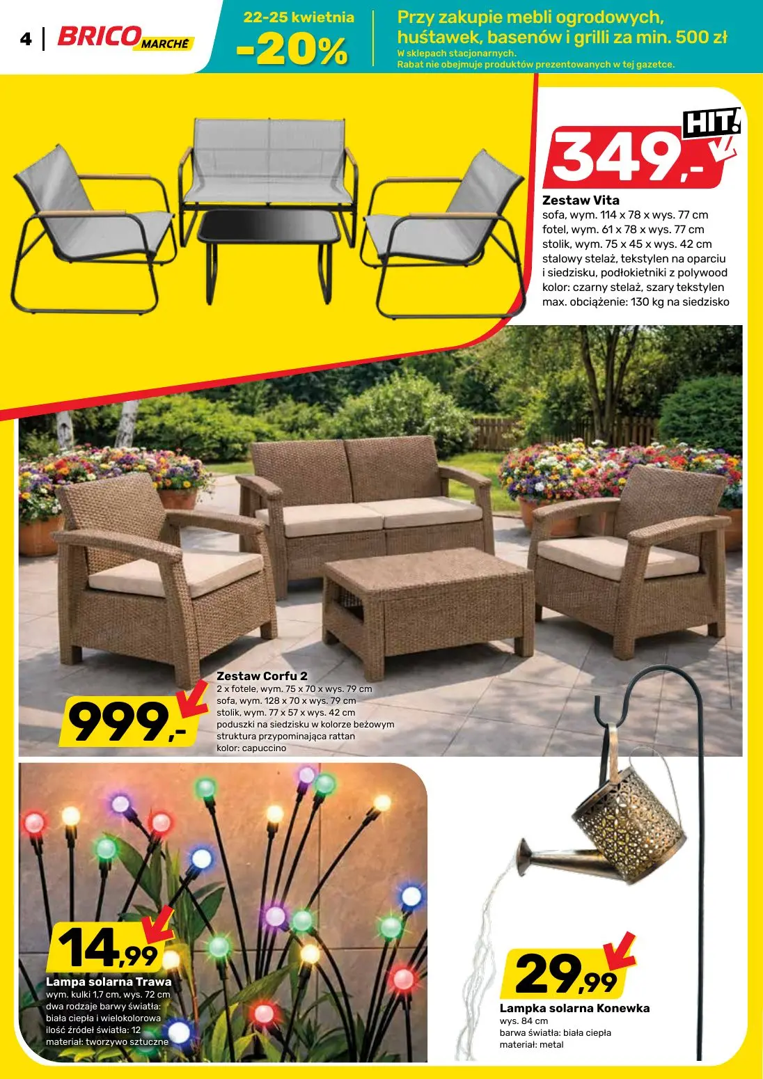 gazetka promocyjna BRICOMARCHE -20% na meble ogrodowe, grille baseny - Strona 4