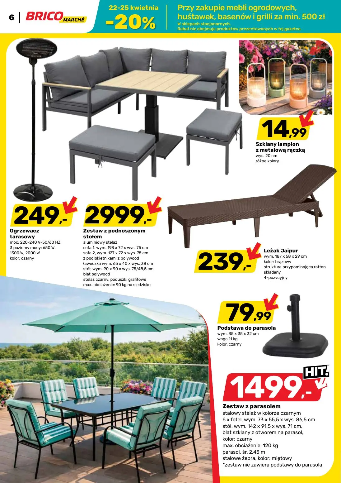 gazetka promocyjna BRICOMARCHE -20% na meble ogrodowe, grille baseny - Strona 6