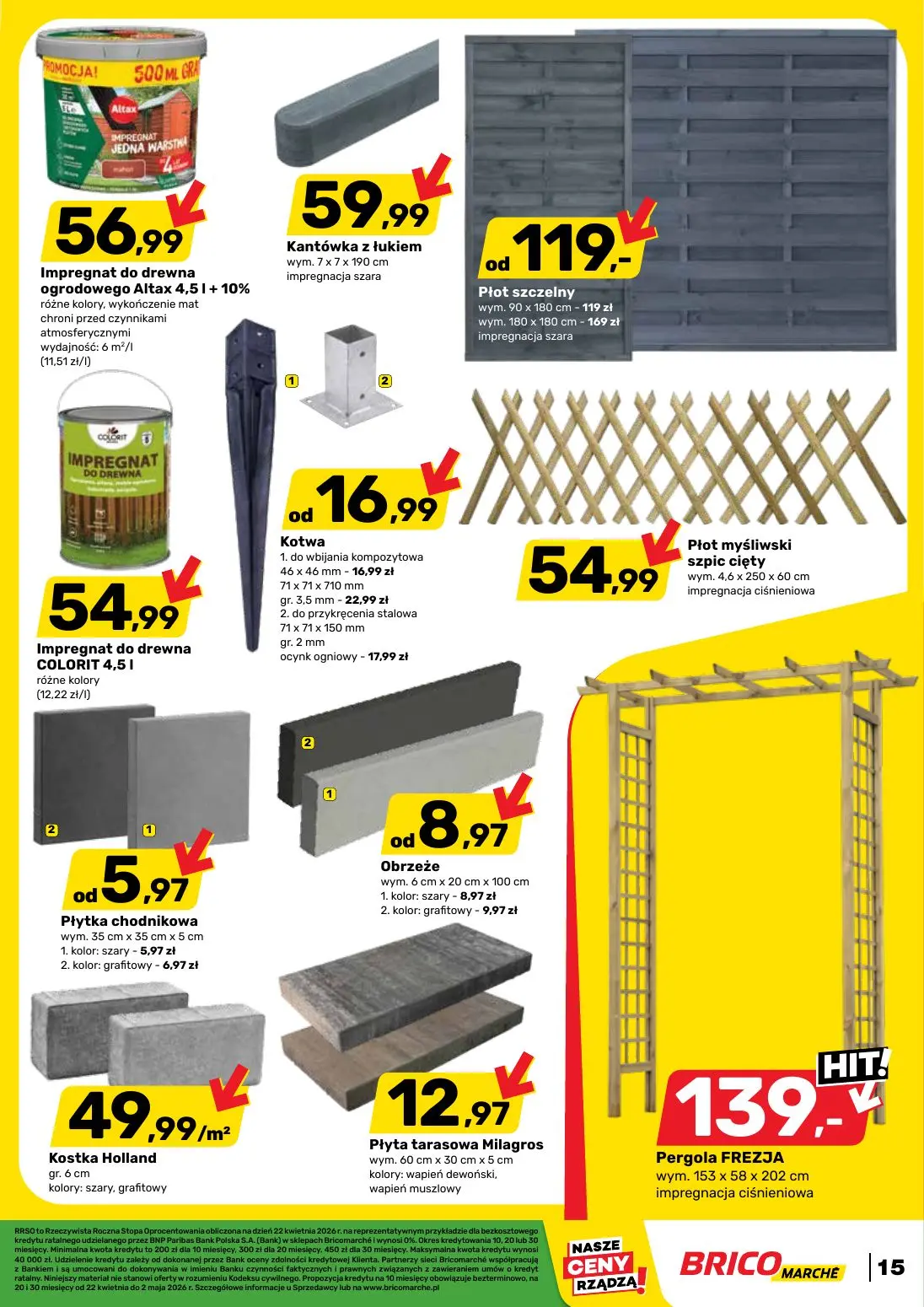 gazetka promocyjna BRICOMARCHE -20% na meble ogrodowe, grille baseny - Strona 15