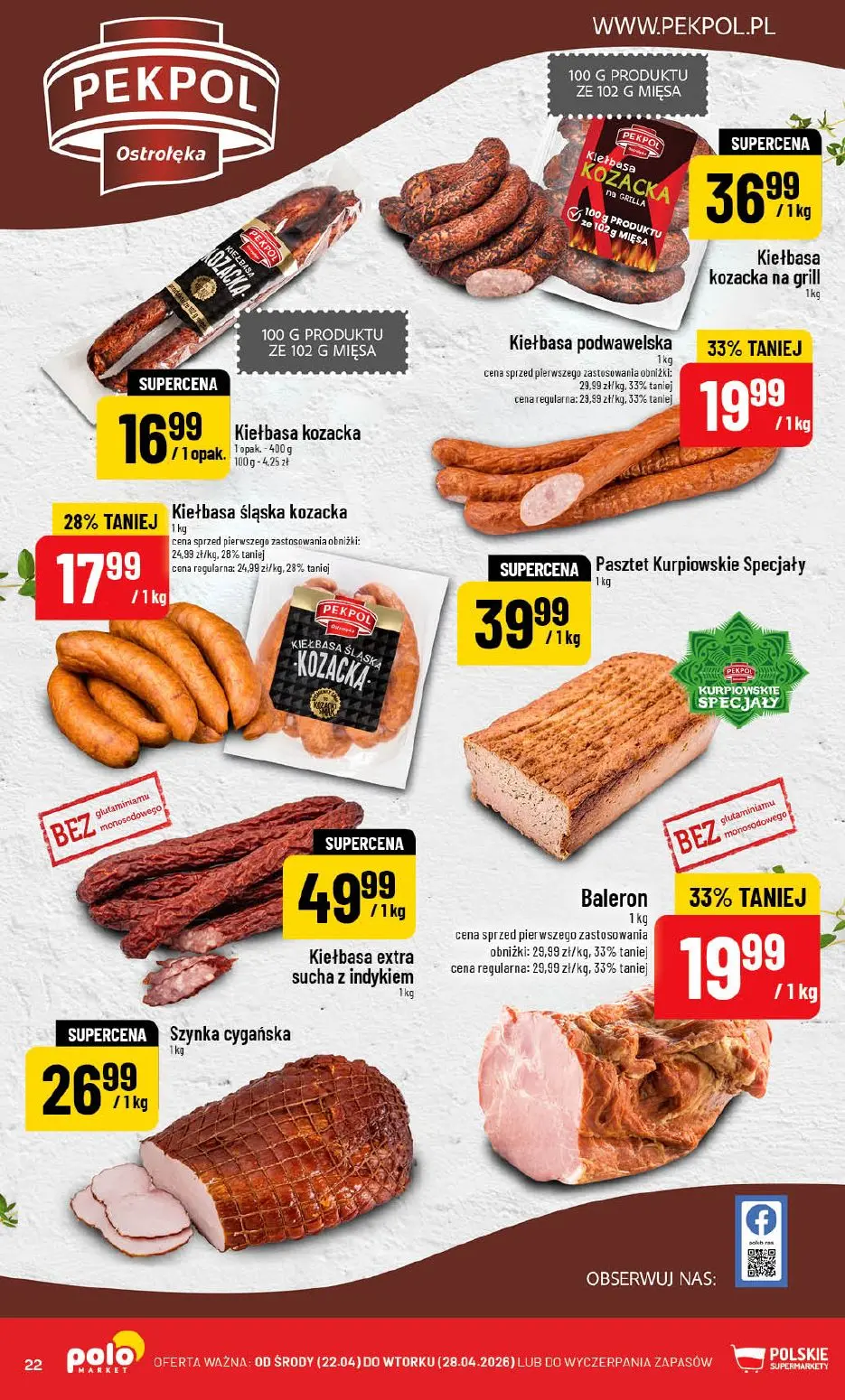 gazetka promocyjna POLOmarket Kujawsko-pomorskie, Pomorskie - Strona 22