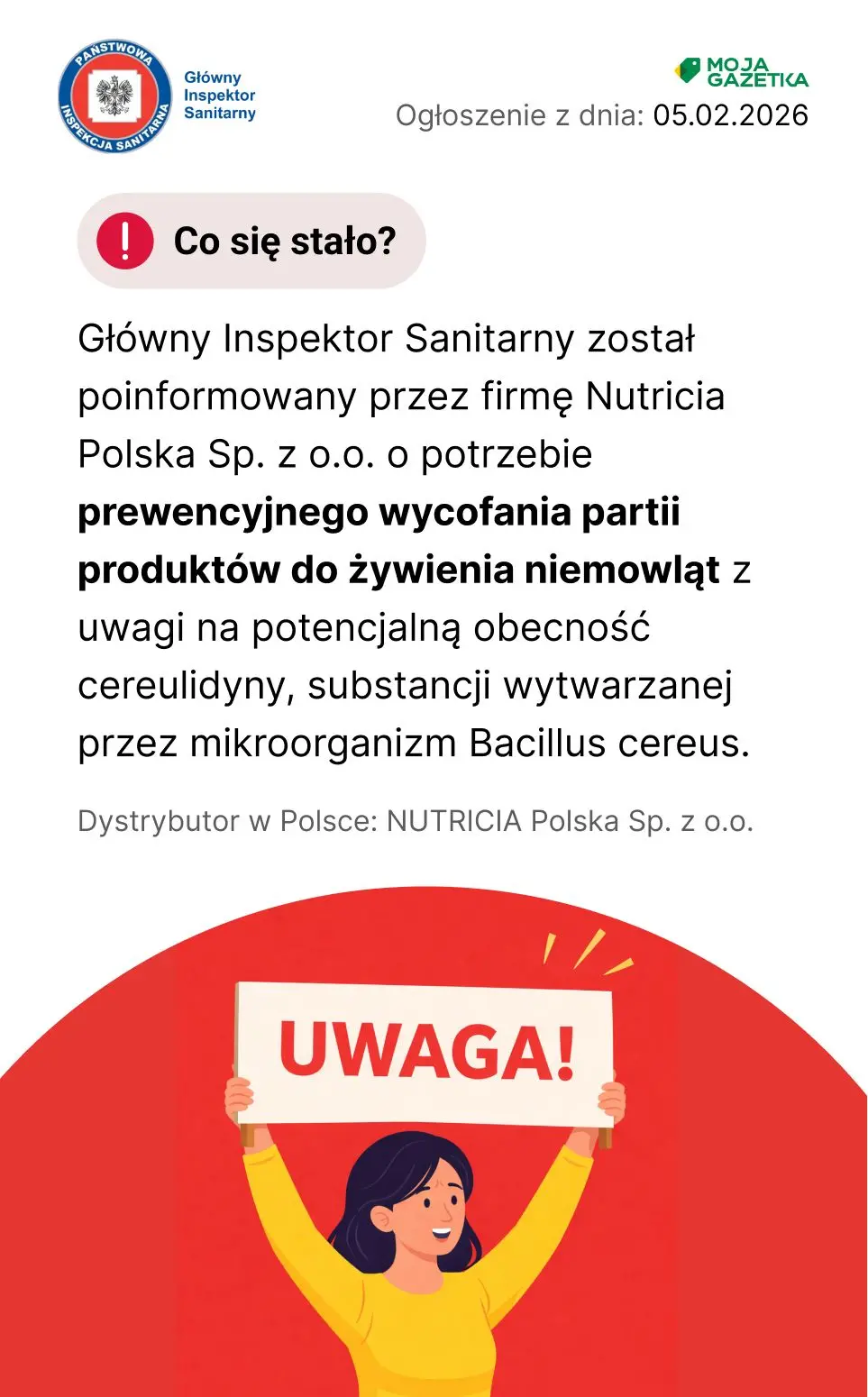 gazetka promocyjna Ostrzeżenia i alerty Wycofane mleko dla niemowląt - Strona 2