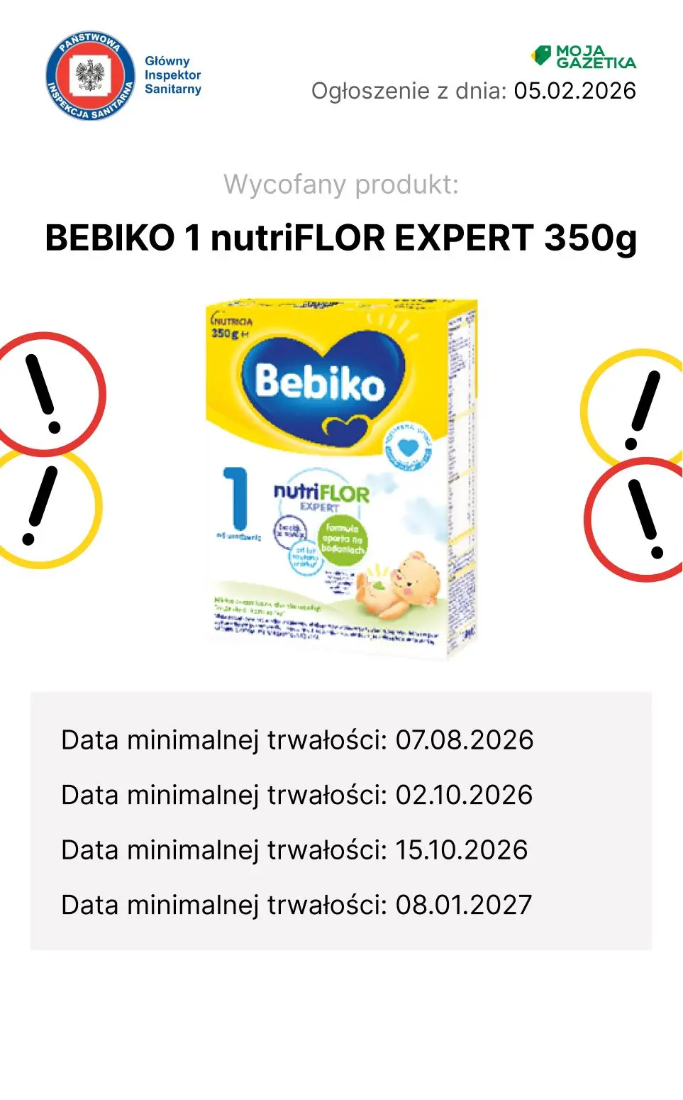 gazetka promocyjna Ostrzeżenia i alerty Wycofane mleko dla niemowląt - Strona 3