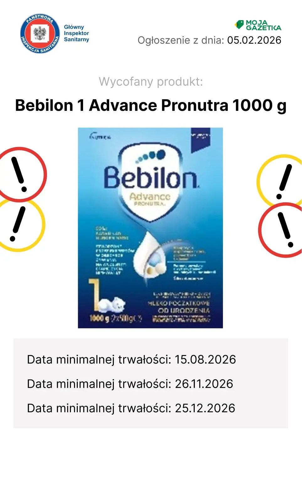 gazetka promocyjna Ostrzeżenia i alerty Wycofane mleko dla niemowląt - Strona 9
