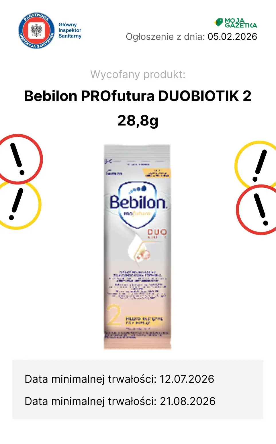 gazetka promocyjna Ostrzeżenia i alerty Wycofane mleko dla niemowląt - Strona 13