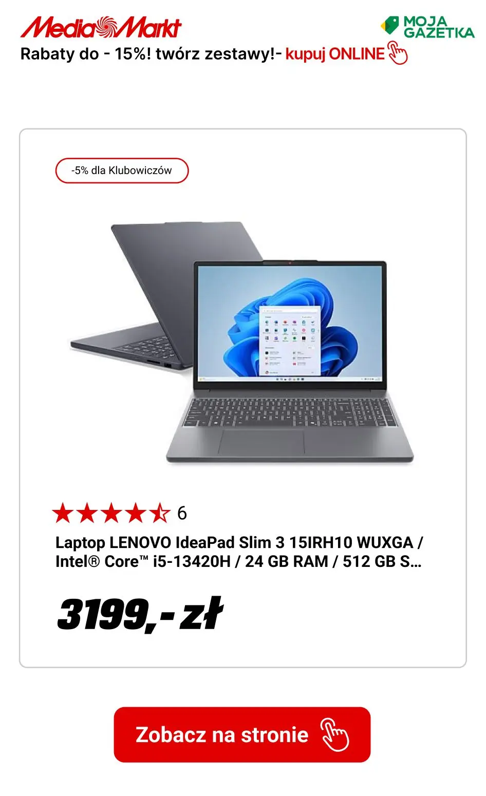 gazetka promocyjna Media Markt tylko w myMediaMarkt -Rabaty do -15%! Łącz produkty w zestawy!
 - Strona 6