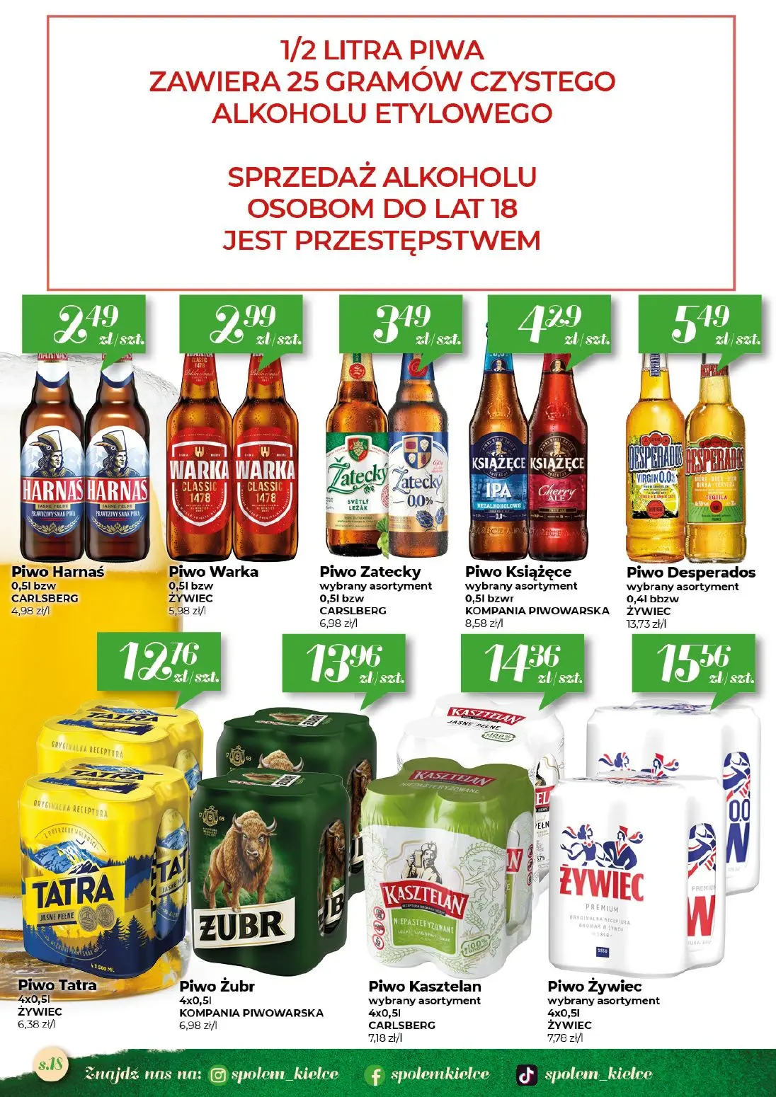 gazetka promocyjna Społem Kielce  - Strona 18