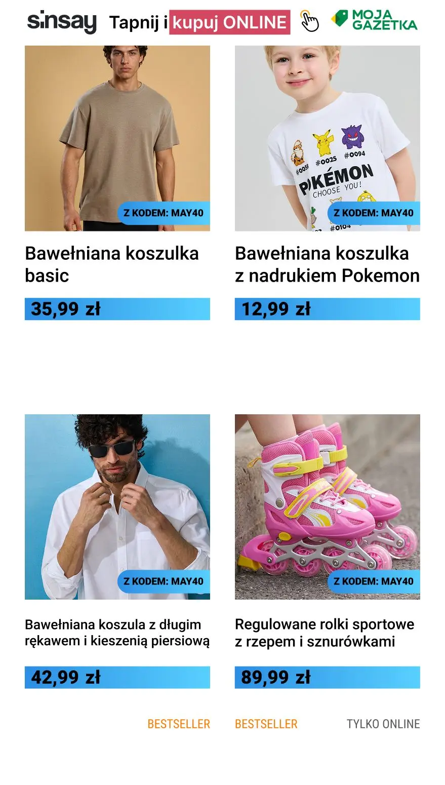 gazetka promocyjna Sinsay 🔵 Majowe Oszczędzanie!-40% - Strona 7