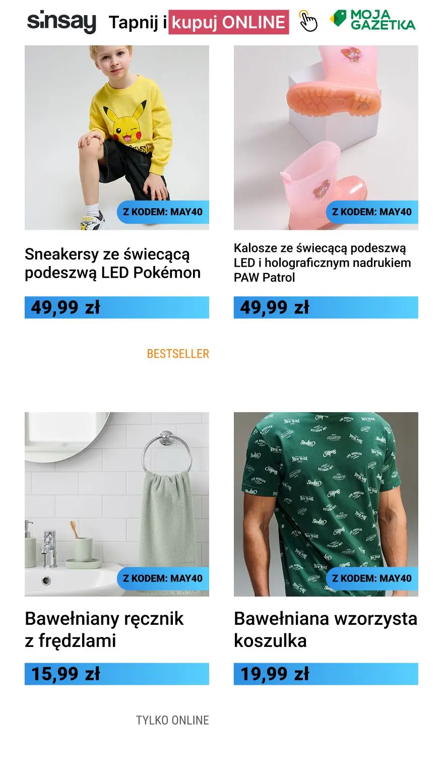 gazetka promocyjna Sinsay 🔵 Majowe Oszczędzanie!-40% - Strona 10