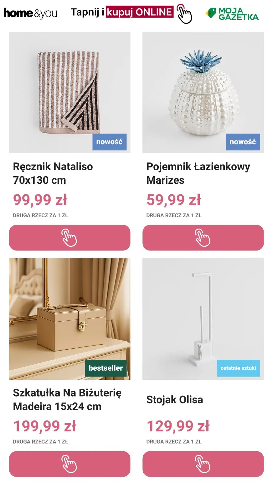 gazetka promocyjna home&you Druga rzecz za 1 zł! 🛍️🛍️ - Strona 10