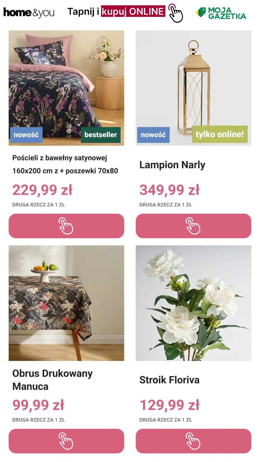 gazetka promocyjna home&you Druga rzecz za 1 zł! 🛍️🛍️ - Strona 12