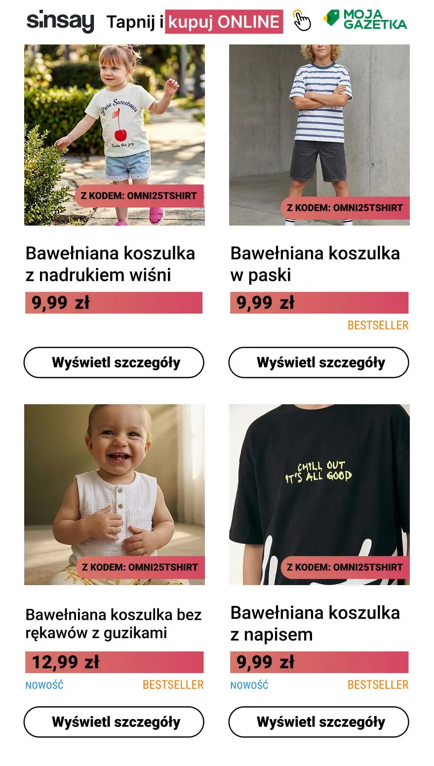 gazetka promocyjna Sinsay 🍓 -25% WSZYSTKIE T-SHIRTY DZIECIĘCE - Strona 2