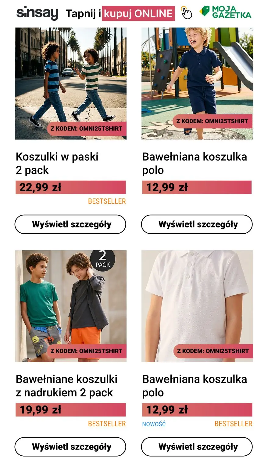 gazetka promocyjna Sinsay 🍓 -25% WSZYSTKIE T-SHIRTY DZIECIĘCE - Strona 3