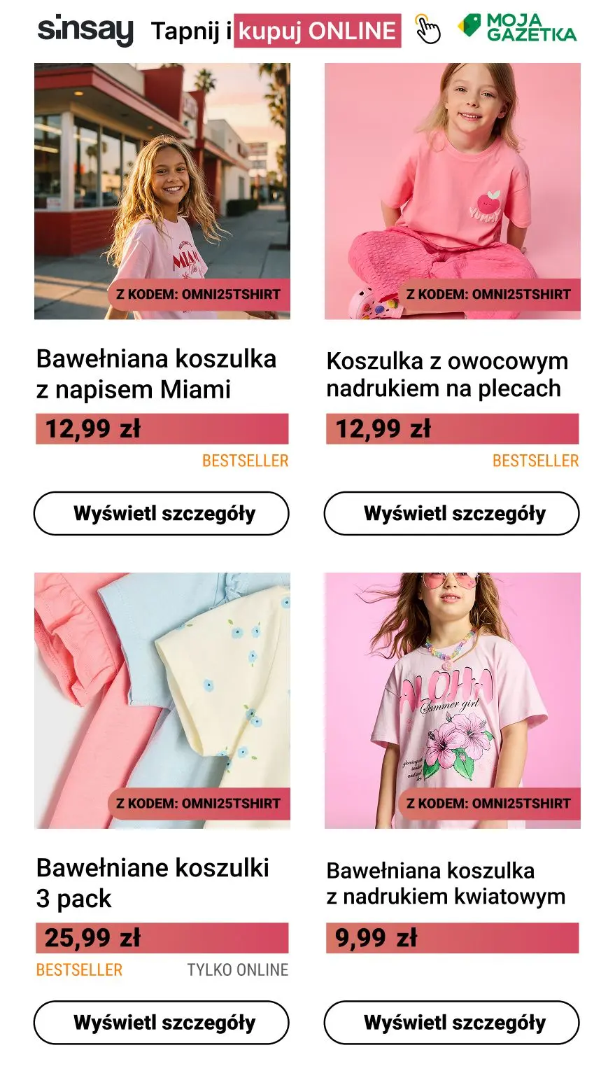 gazetka promocyjna Sinsay 🍓 -25% WSZYSTKIE T-SHIRTY DZIECIĘCE - Strona 4
