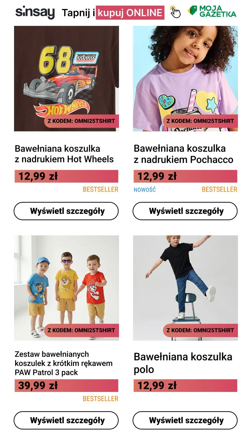 gazetka promocyjna Sinsay 🍓 -25% WSZYSTKIE T-SHIRTY DZIECIĘCE - Strona 5