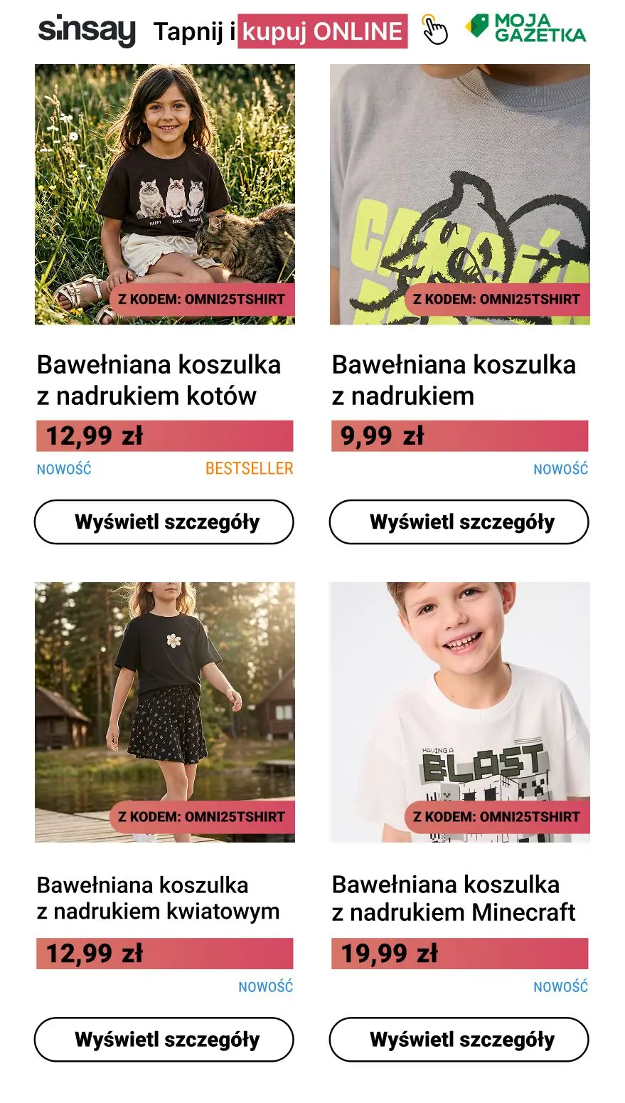 gazetka promocyjna Sinsay 🍓 -25% WSZYSTKIE T-SHIRTY DZIECIĘCE - Strona 6