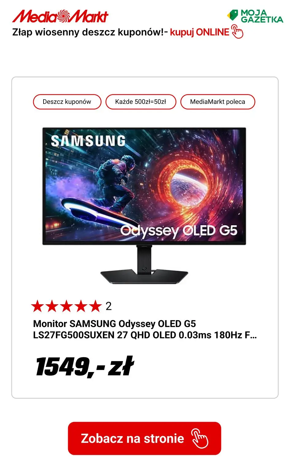 gazetka promocyjna Media Markt Złap wiosenny deszcz kuponów i kupuj taniej, tylko w myMediaMarkt - Strona 6