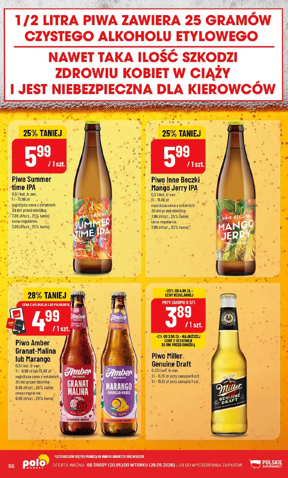 gazetka promocyjna POLOmarket Kujawsko-pomorskie, Zachodniopomorskie, Pomorskie - Mamy okazje - Strona 56