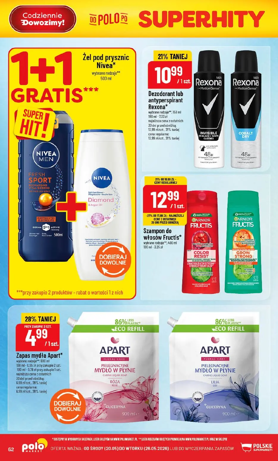 gazetka promocyjna POLOmarket Kujawsko-pomorskie, Zachodniopomorskie, Pomorskie - Mamy okazje - Strona 62